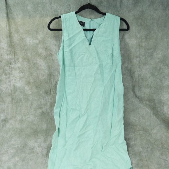 EUC Spenser Jeremy Petites VINTAGE Mint Green Dress/Jacket 100% LINEN Size 8 - Picture 7 of 13